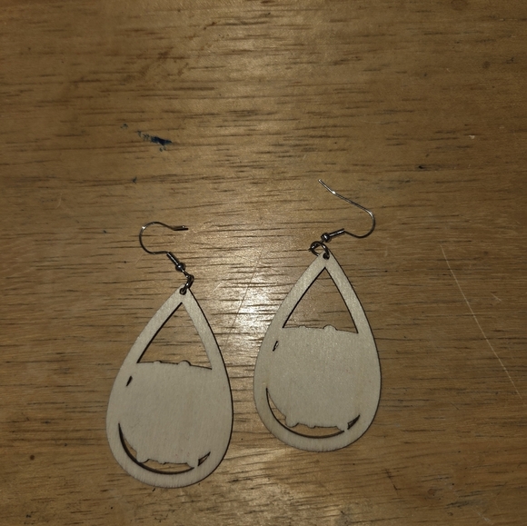 Whimsical Teardrop with Halloween Witch Pot Earrings . - Picture 2 of 2